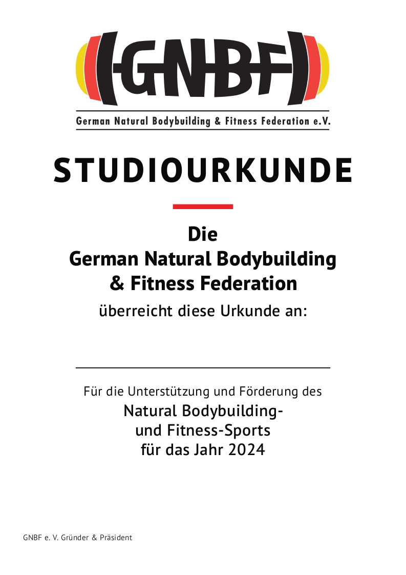 Studio-Urkunde GNBF e.V.